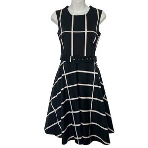 Marimekko Black and White Grid Dress